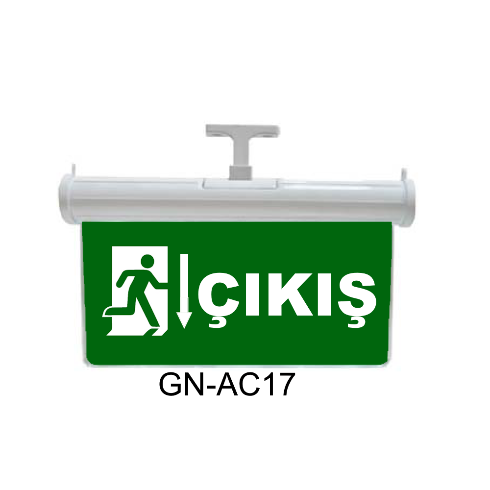 Işıklı Acil Çıkış Levhası (Çıkış Aşağı Koşan Adam) GN-AC17